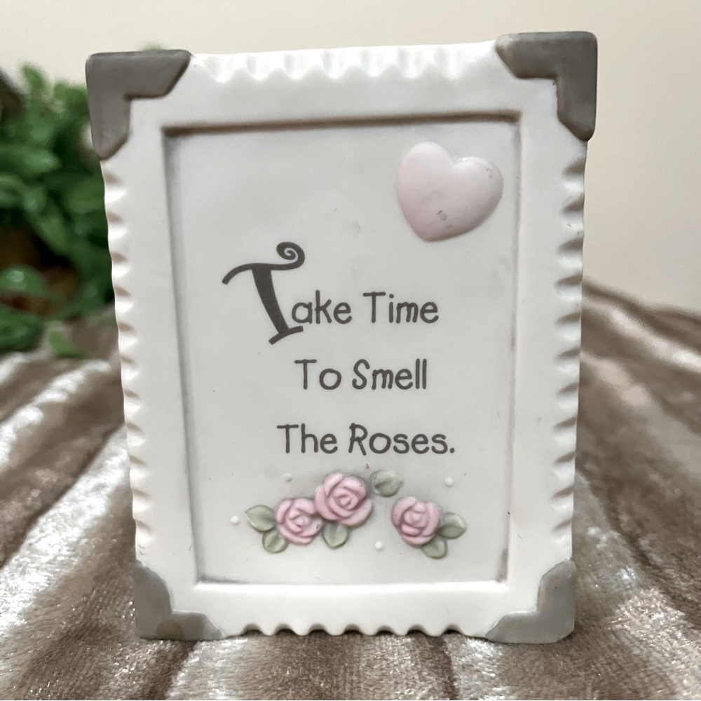 1996 Vase Makeup Brushes KIM ANDERSON Take Time To Smell The Roses NO FLAWS VTG - Picture 3 of 8